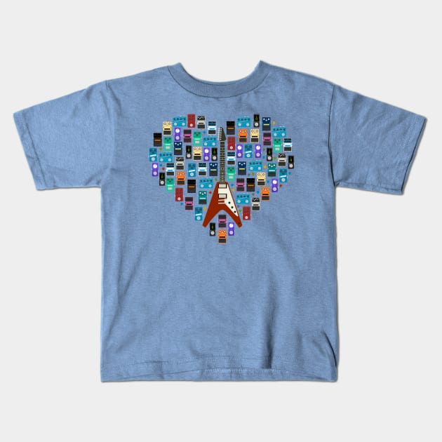 My 6 String Valentine Kids T-Shirt by d13design